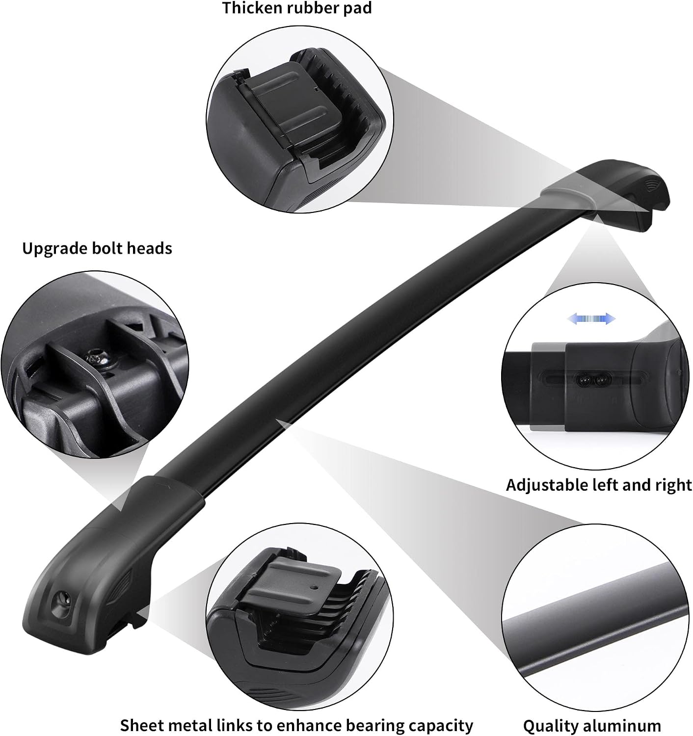 FLYCLE 220Lbs Lockable Roof Rack Cross Bars Compatible with 2015-2024 Jeep Renegade, Heavy Duty Aluminum Crossbar Fit Luggage Luggage Kayaks Bicycles Snowboard