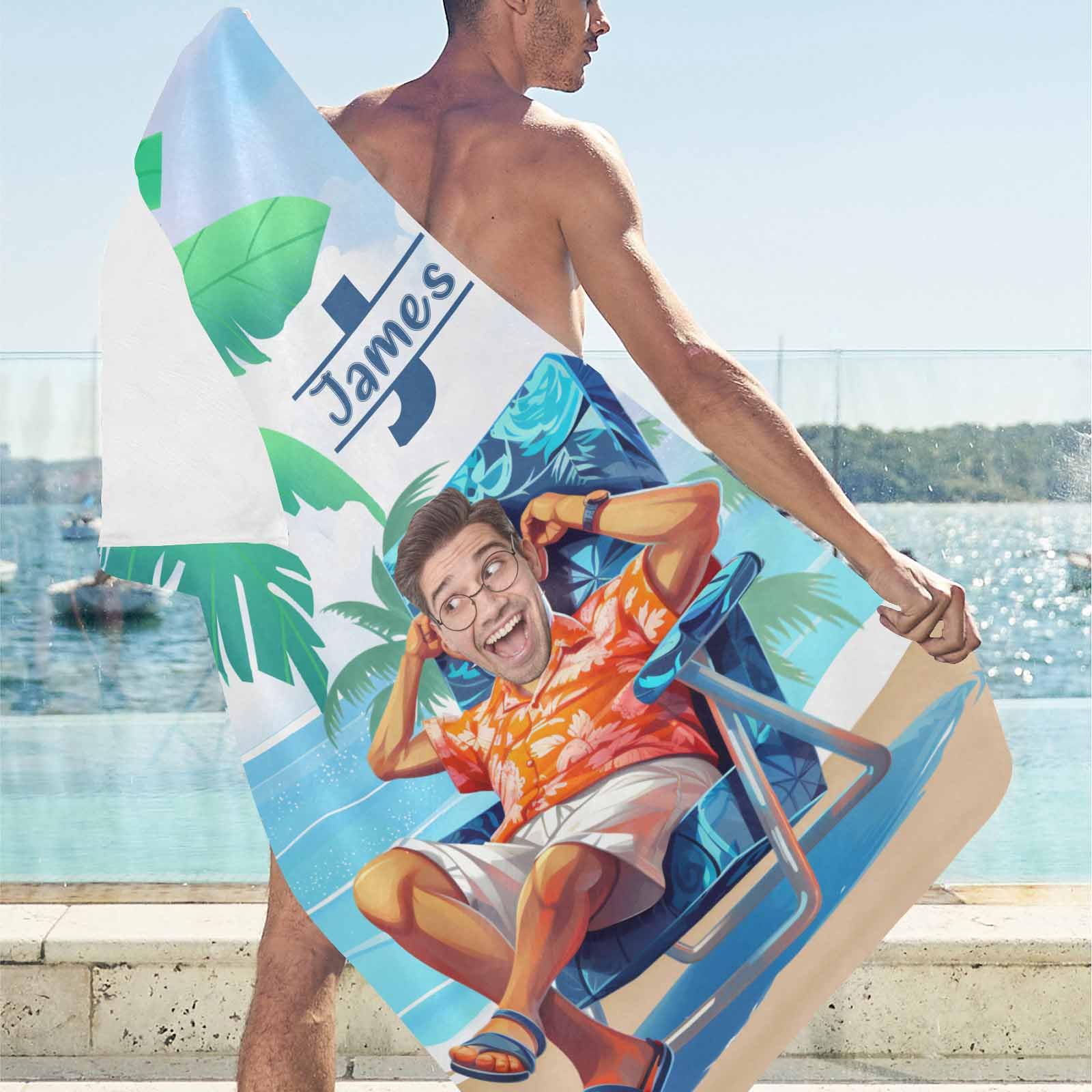 Amazon.com: Artsadd Personalized Beach Towel with Photo, Funny