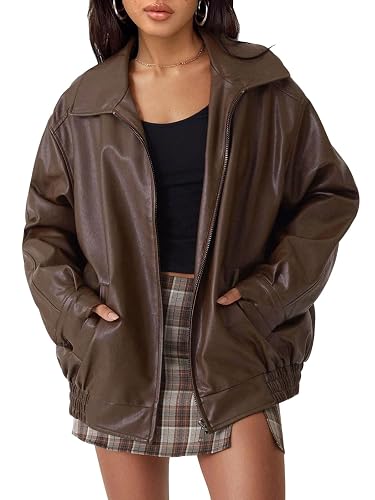 AUTOMET Oversized Leather Jackets Motorcycle Coats