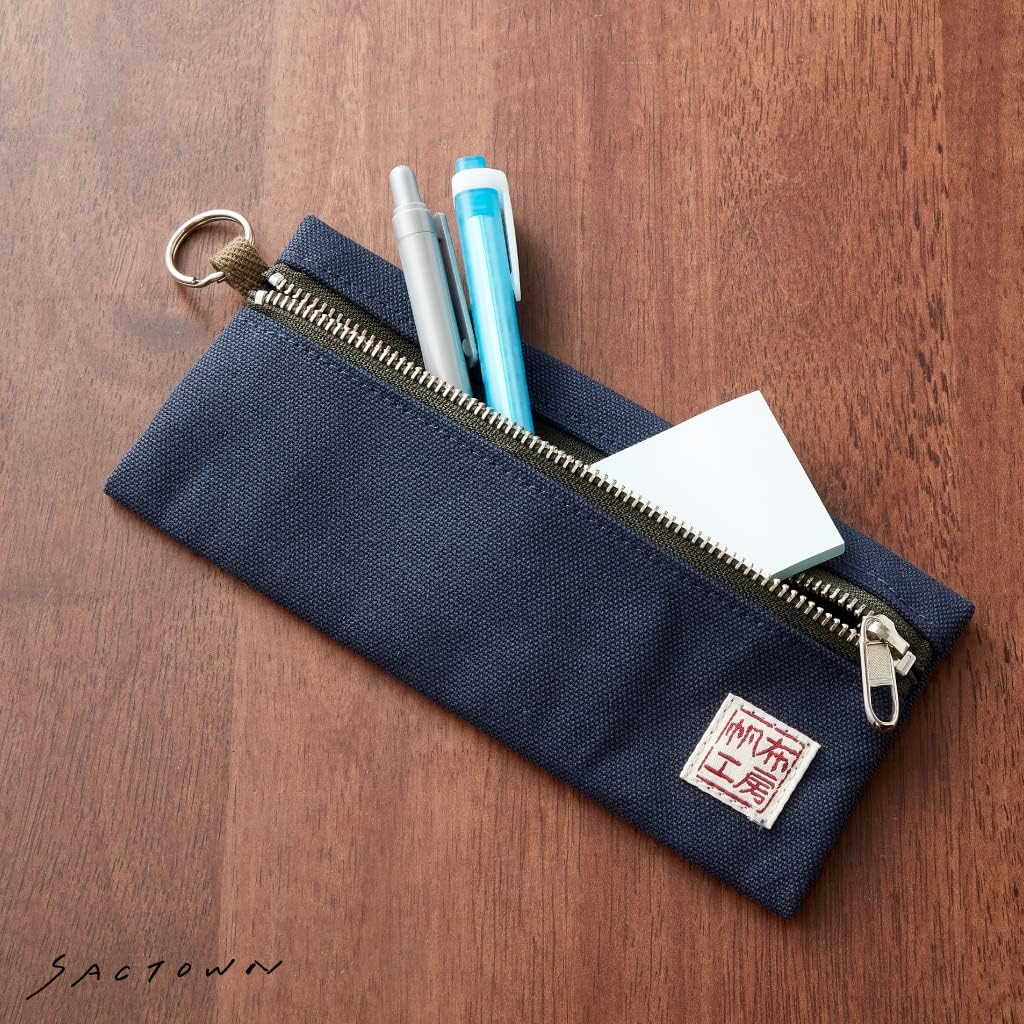 Hanpu Koubou 3J34 Pencil Case [Canvas Pen Case, Pencil Case, Pouch, Made in Japan] 3J34 Dark Red