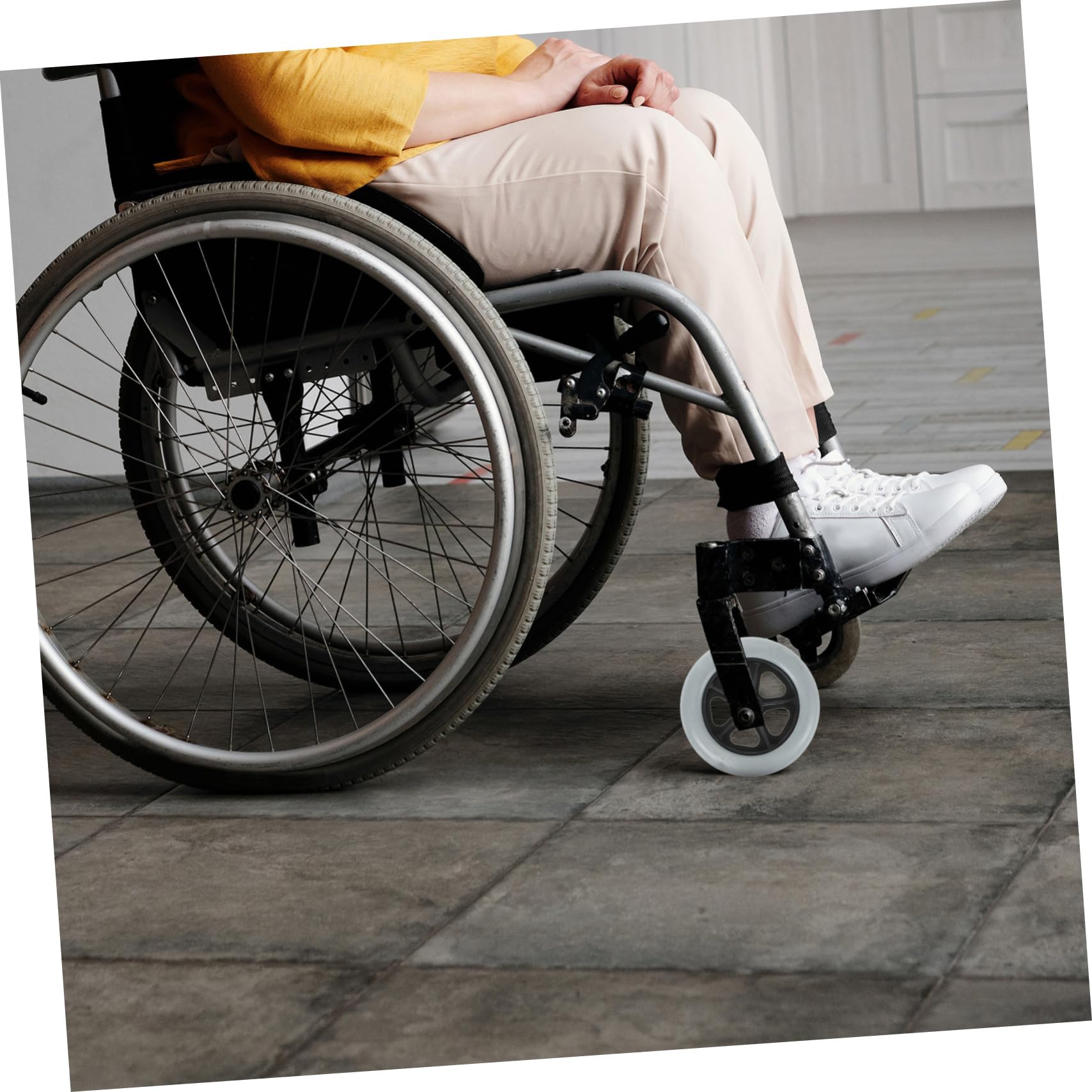 BUTIFULSIC 2pcs Wheelchair Bearings Wheelchair Front Wheels Wheelchair Wheels Replacement Drive Walker Wheels Replacement Wheels for Wheelchair Replacement Wheels for Walkers Grey Rubber