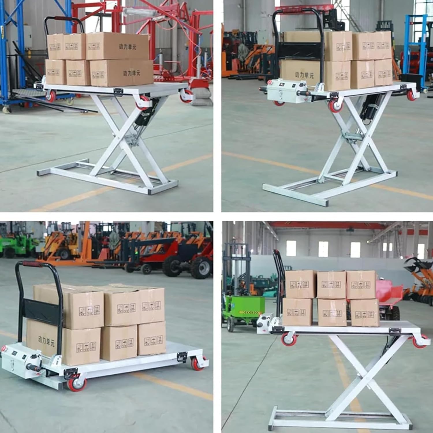 Mesa elevadora hidráulica, carro hidráulico móvil, 300 kg, capacidad de carga de 300 kg, mesa elevadora de tijera eléctrica de 4 ruedas, mesa elevadora eléctrica de tijera simple para