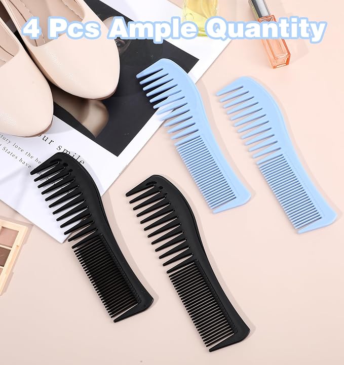 4 Peines Plástico Negro y Azul Para Hombre y Mujer miniatura 4