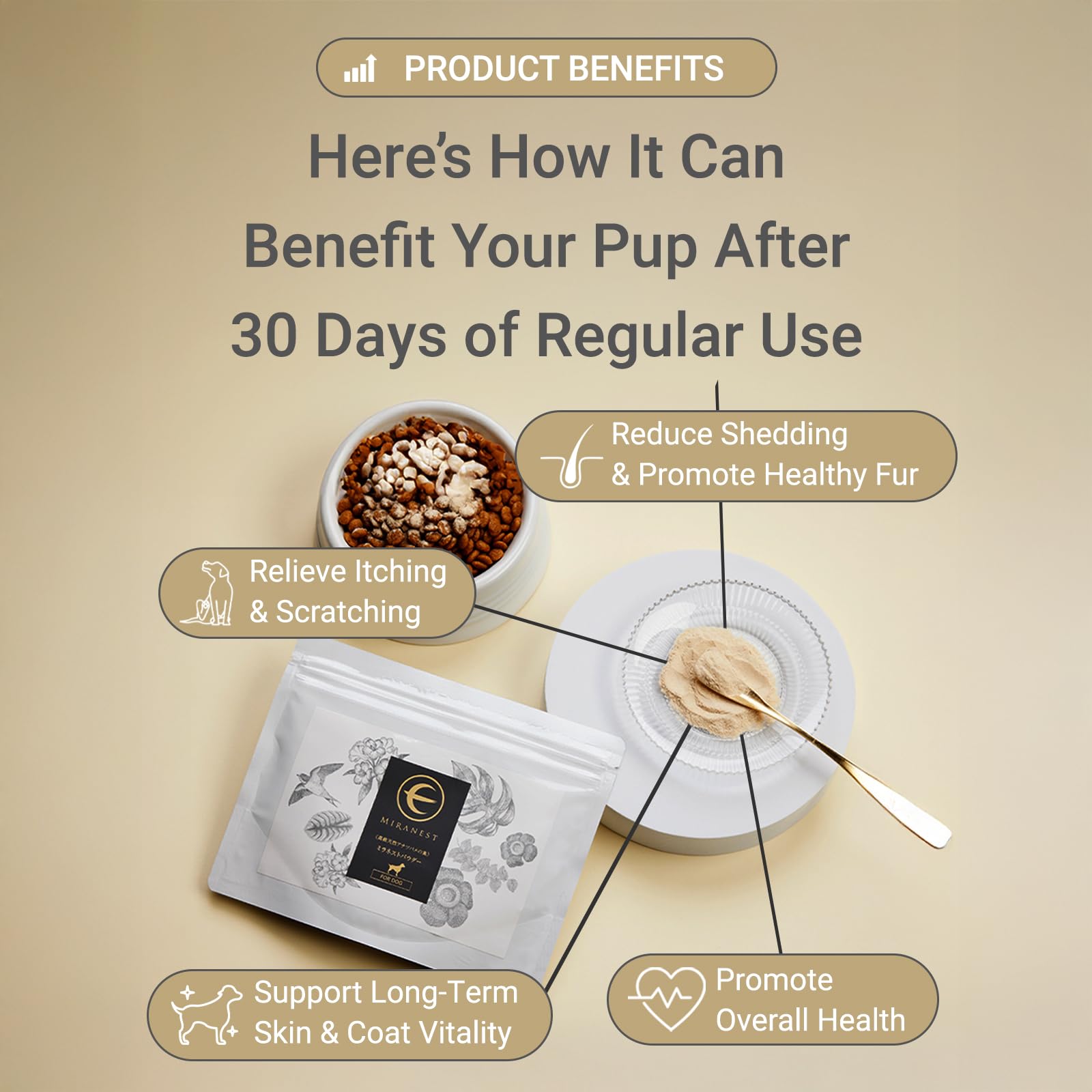 MIRANESTパウダー　FOR DOG Amazon.com : MIRANEST Powder for Dogs - Natural Swiftlet