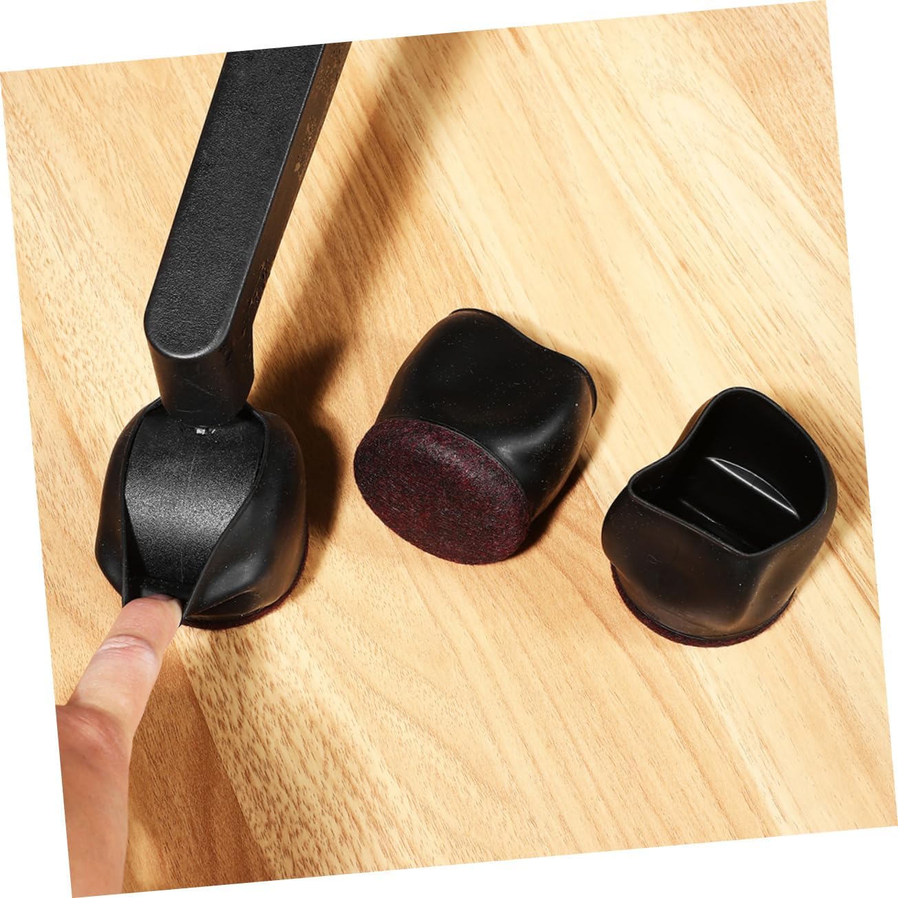 25pcs Office Chair Wheel Stopper Desk Chair Leg Floor Protectors TPE Material Non-Slip Caster Cups