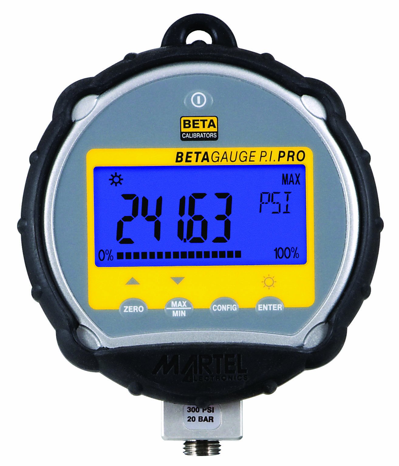 Martel BetaGauge PI-PRO Isolated Digital Pressure Calibration Test Gauge, -12 to 300 psi