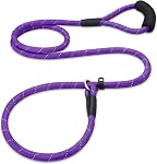 Dog Leash, Heavy Duty 1/2" 3/8" x 6 FT Strong Dog Lead for Small Dogs Training Leash Highly Reflective Threads(3/8 inch x 6Ft,Black)