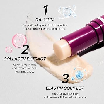 Calcium Volume Multi Balm - 3 Pack Calcium Multi Balm Stick - Collagen Stick for Face,Eyes and Neck Skin - Collagen Balm Stick with Vitamin D & Shea Butter,Intensive Hydration for Dry Skin Care