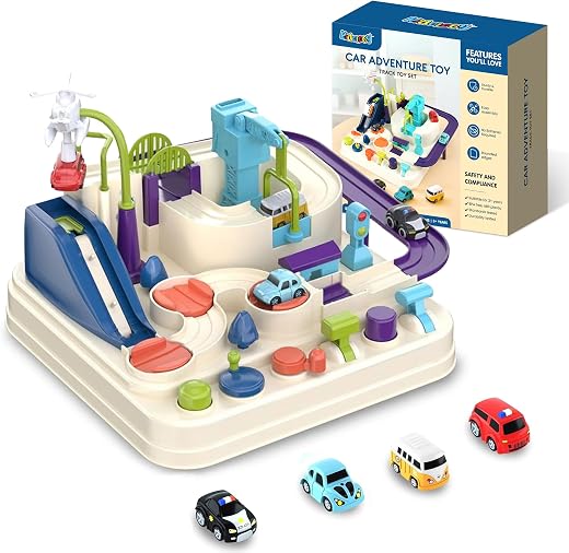 Kidology Car Adventure Toy for 0–3 Years, Boys, Girls &amp; Kids |Car Race Tracks Toy | Playset City Rescue Activity for Toddl...