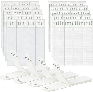 24-Pairs(48 Strips) Adhesive Picture Hanging Strips, Large 92x19mm Picture Canvas Hanger No Nails, Damage Free Double Side Hook Loop Mounting Tapes for Photo Frame Hanging, Mirrors and Decorations