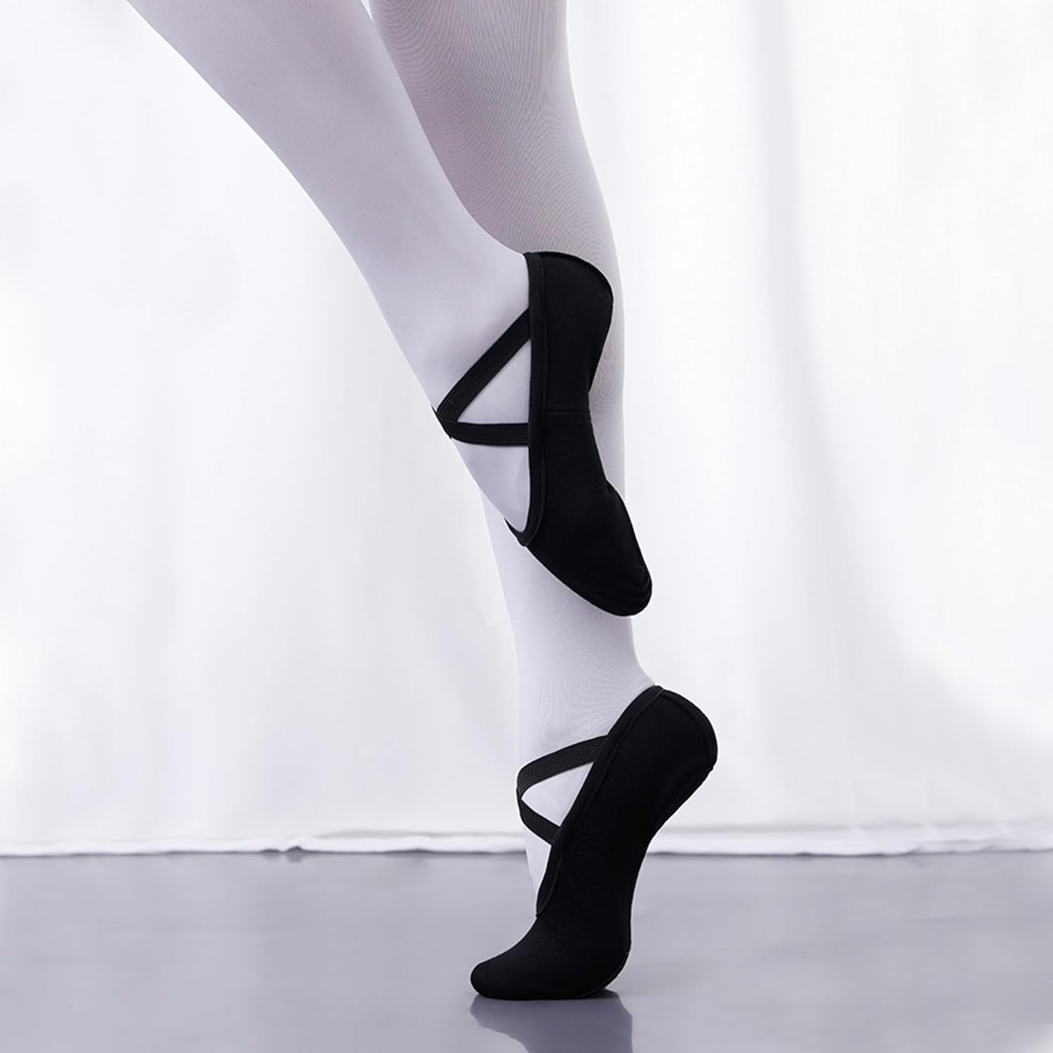 Women Ballet Shoes, Split Sole Stretch Canvas Ballet Slippers, Ballerina Men Shoes