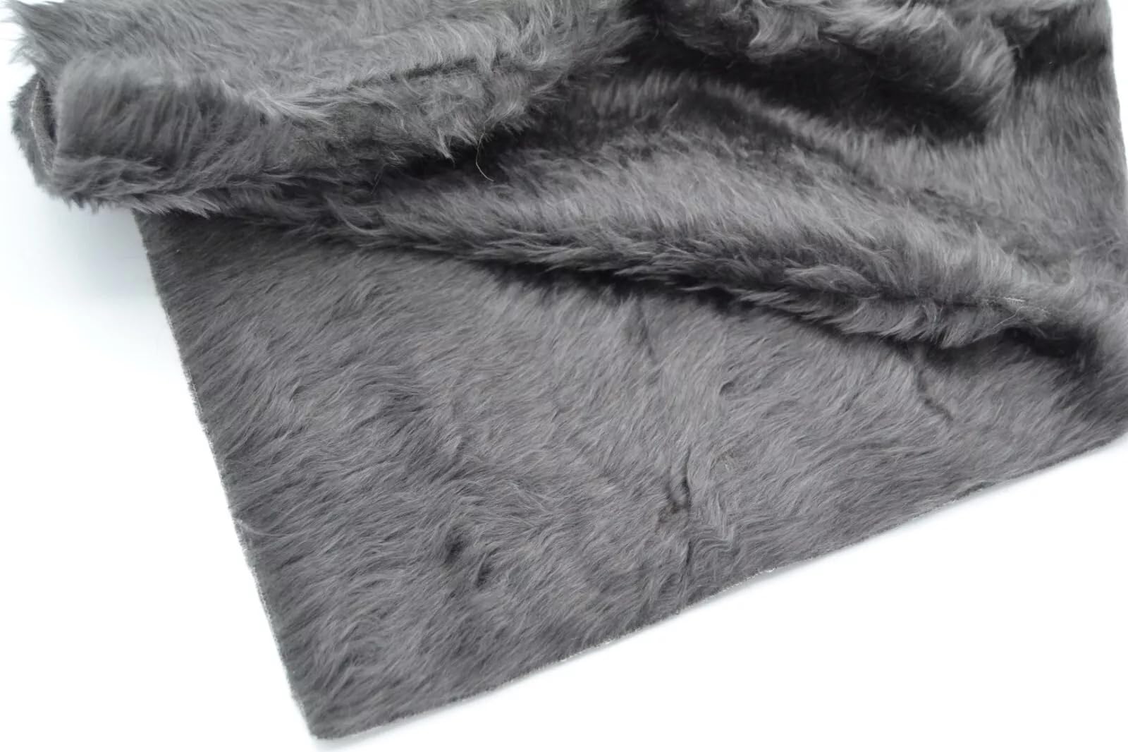 celloexpress Dark Grey Fun Fur - 15mm Pile Teddy Bear & Soft Toy Making Faux Animal Fabric (1m - 100cm x 150cm)