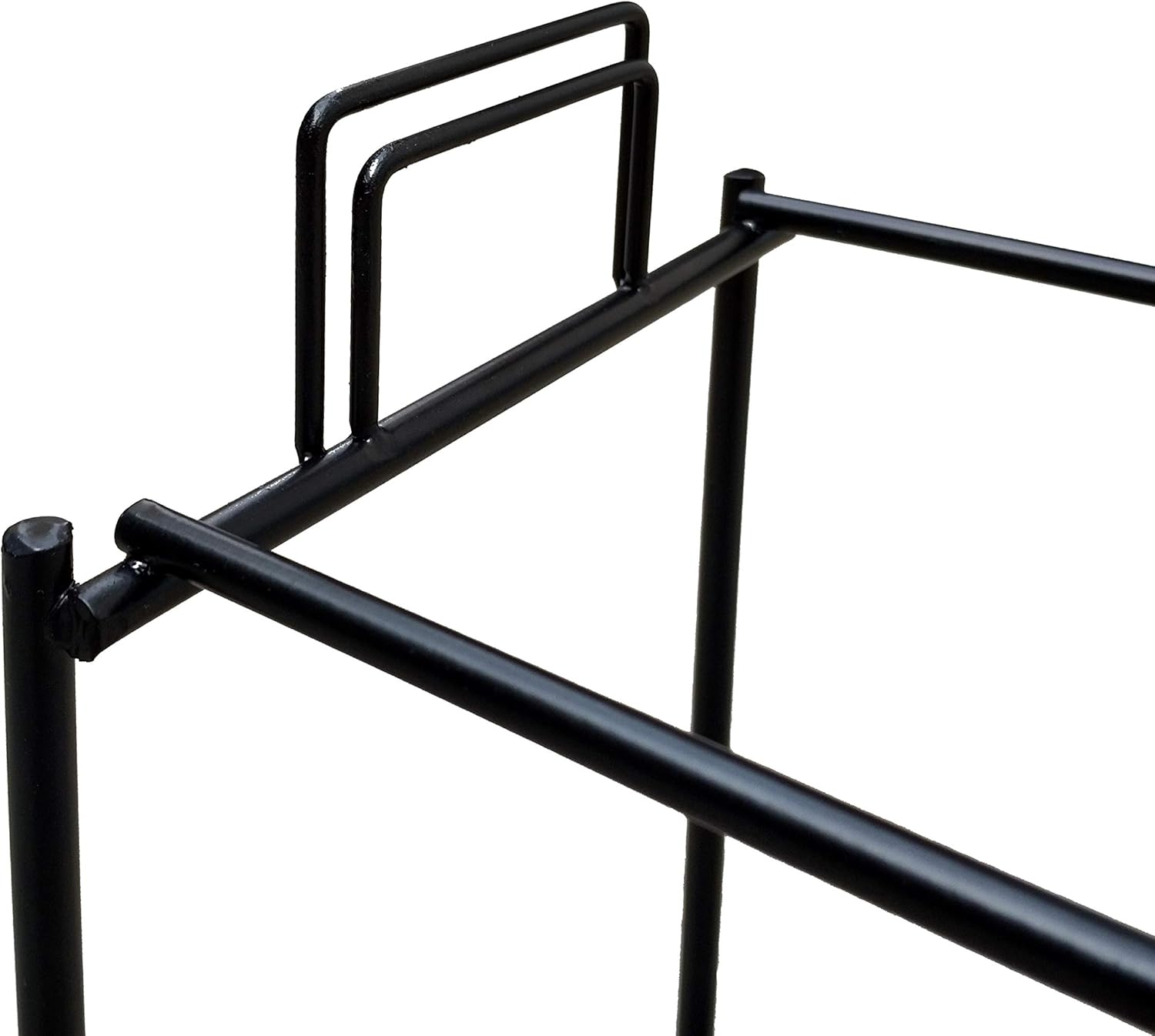 FixtureDisplays Black 5.29" L x 6.5" W x 13.29" H Key Chain Wire Display Rack Two-tier Metal Wire Display Rack For Hanging Items 18472-SNL LISTING