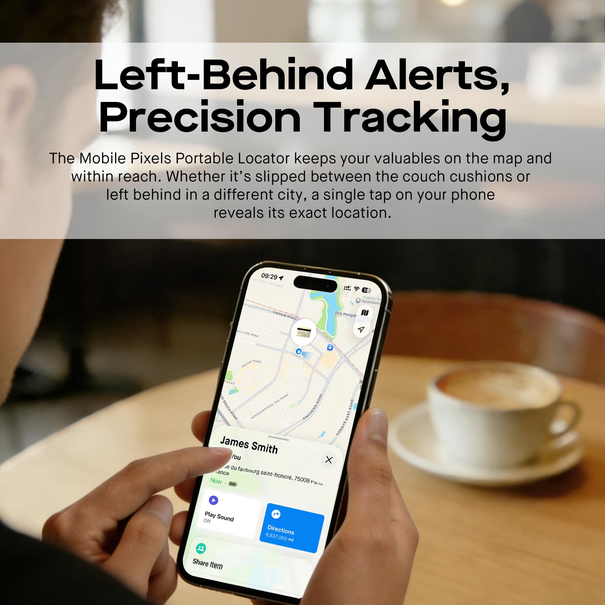 2026 Mobile Pixels Wallet Tracker Card, funziona con (iOS e Android), localizzatore Bluetooth ultra sottile ricaricabile, localizzatore di chiavi GPS, localizzatore portatile per portafogli, borse
