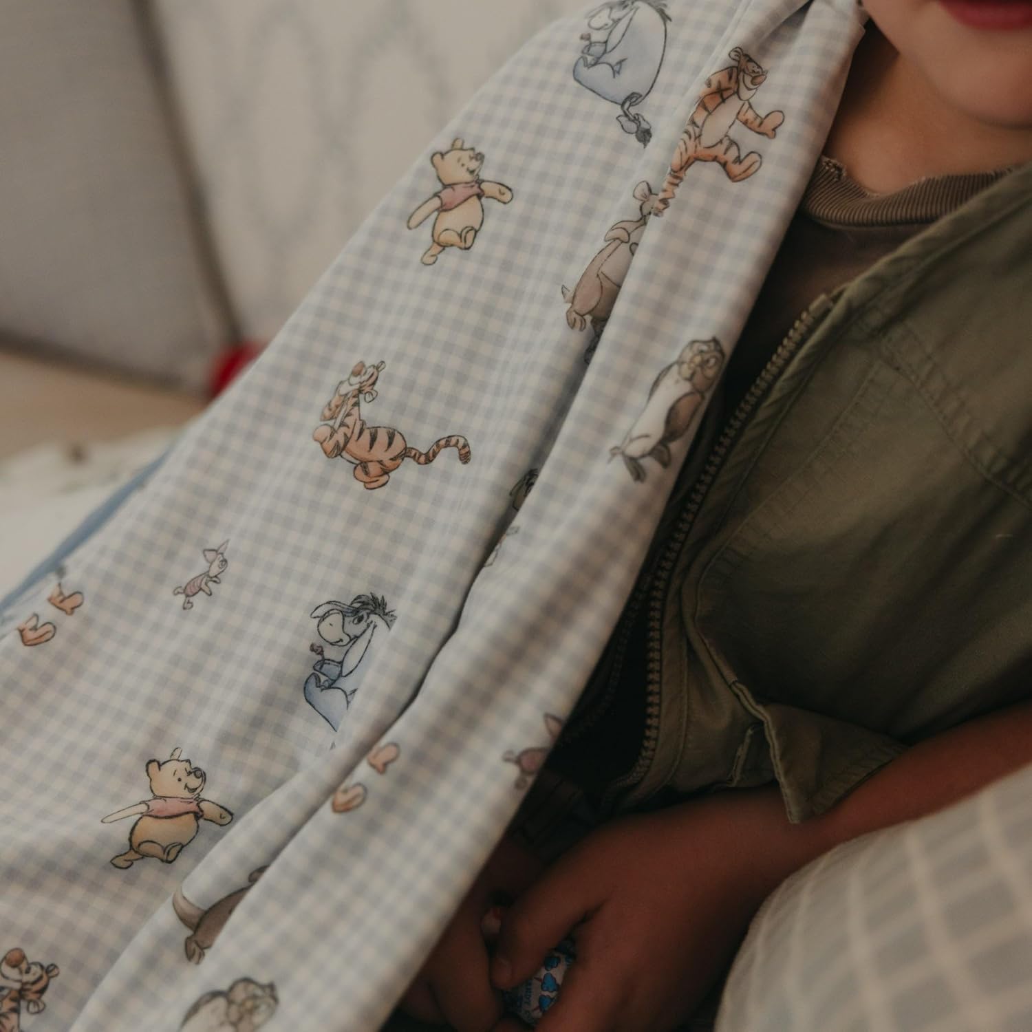 Copper Pearl Jumbo Premium Knit 3 Layer Stretchy Throw Blanket Hundred Acre Wood - Image 4