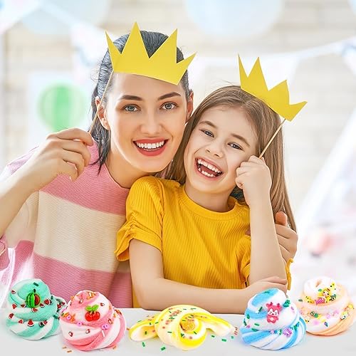 Miniatura 6 de ZHNEHAOKAN Paquete de 6 limos de nube para niños en caja, suave, antiadherente, perfumado, kit de limo para niños y niñas de 4 a 12 años, regalos de