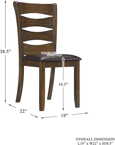 Miniatura 3 de Homelegance Comedor) Silla auxiliar (juego de 2), marrón