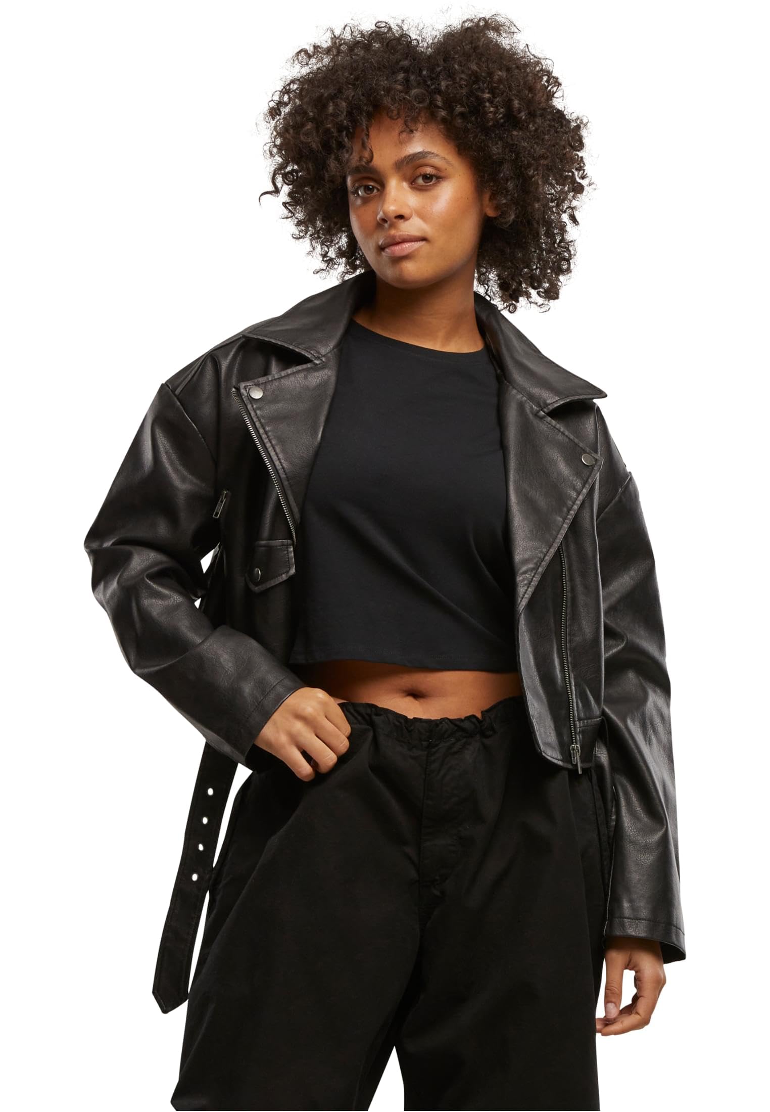 Urban Classics Ladies Vintage Leather Jacket