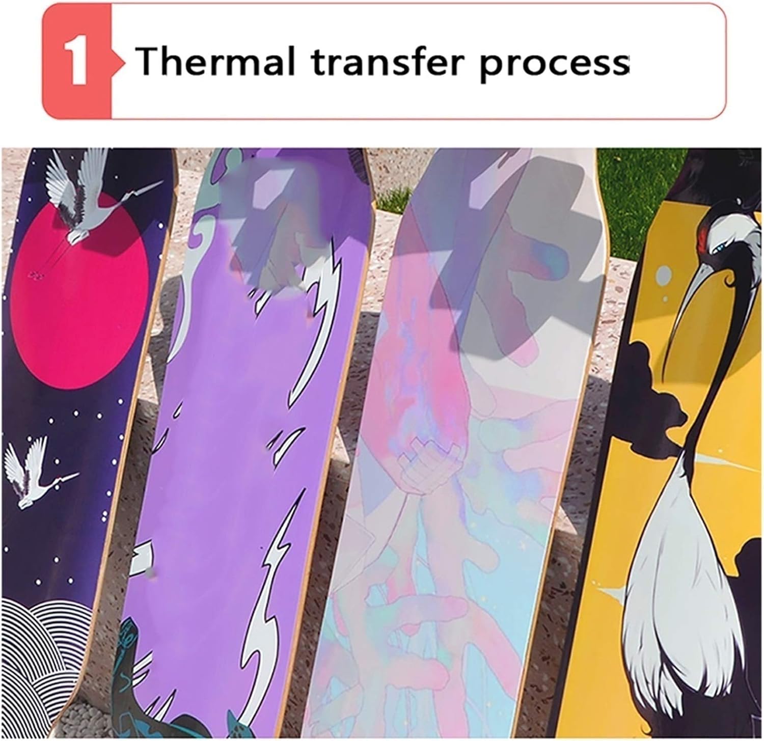 Skateboard Cruiser 7 Layer Maple Skate Board Deck Long Boards Skateboard for Girls Boys, Longboard 47 Inch Drop Through Longboards Complete for Beginners Kids Adults Teens (Color : Style G)