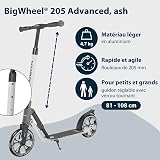 HUDORA Monopattino BigWheel® 205 Advanced - Monopattino comodo in alluminio sicuro per peso fino a 100kg - Altezza regolabile e struttura pieghevole - Monopattino bambini/ragazzi e adulti - 2