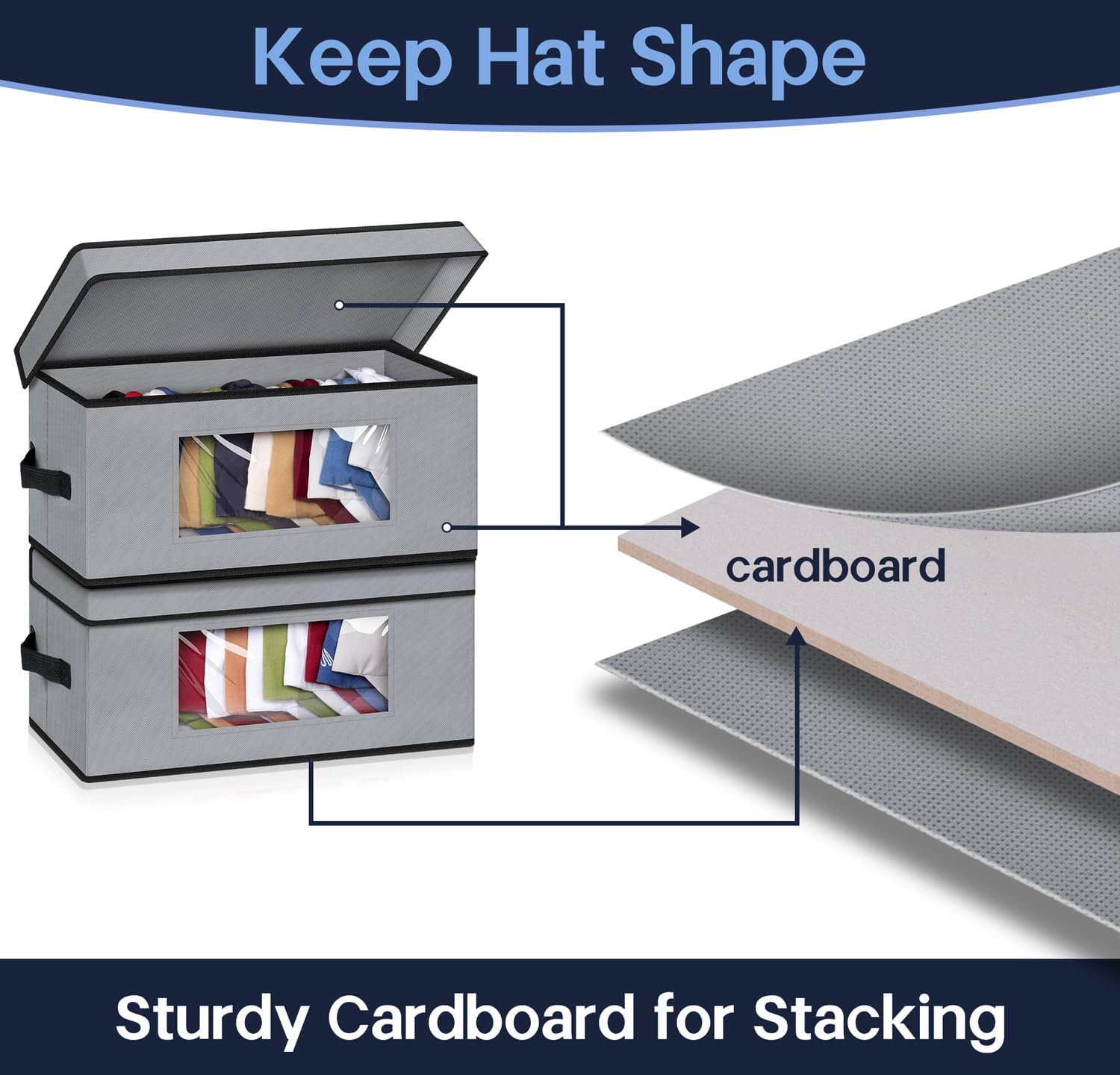 SLEEPING LAMB Stackable Hat Organzier for Baseball Caps and 2 Pack Narrow Over The Door Shoe Organizer with 8 Large Deep Pockets