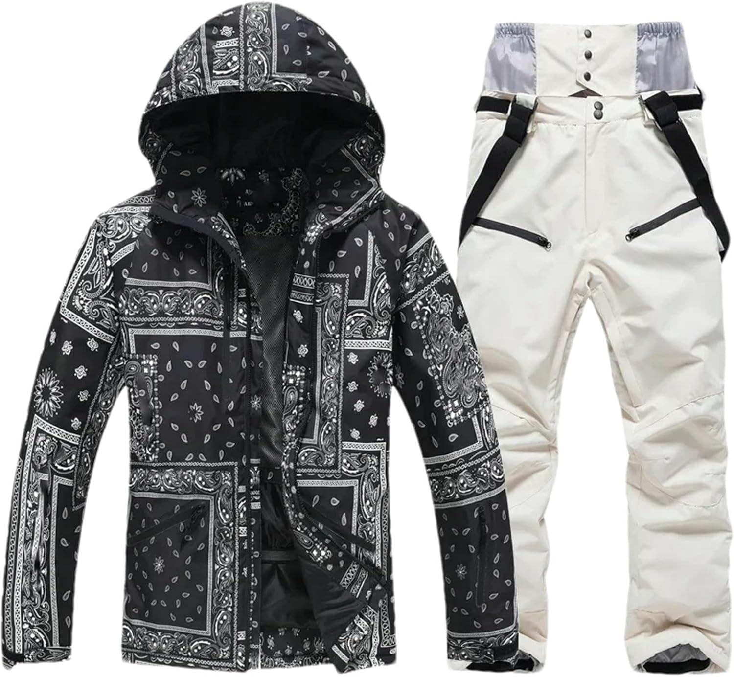 Winter Ski Suit Set Snowboard Wear Men Double Board Ski Suit Waterproof Jacket Pant