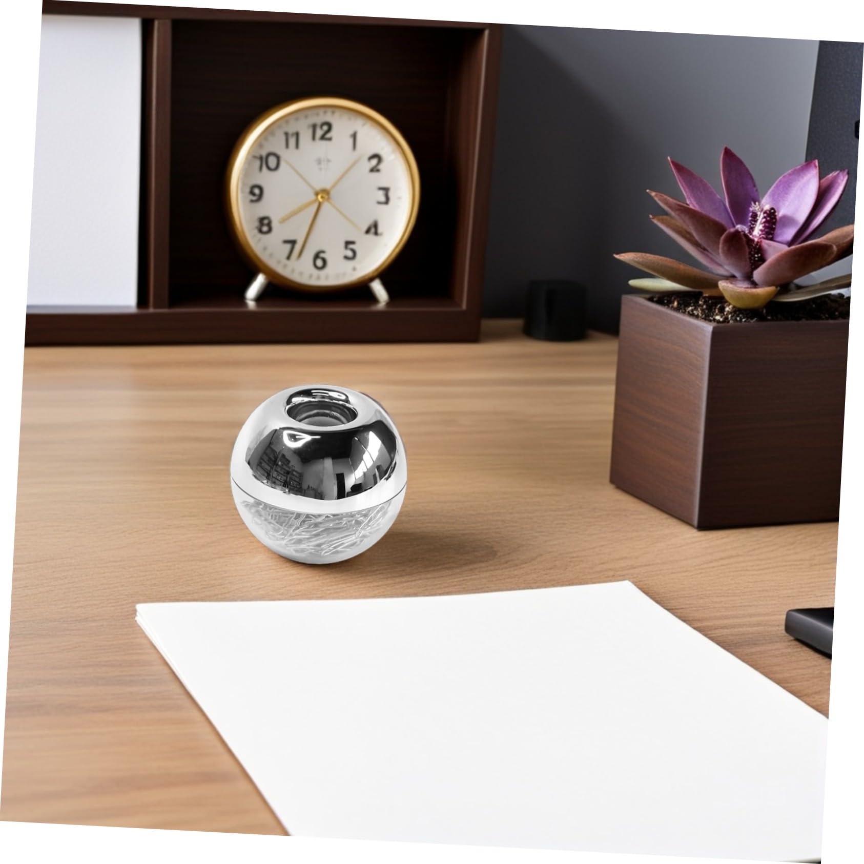 2 Satz Rutschfeste Büroklammern mit Magnetgehäuse, Silber
