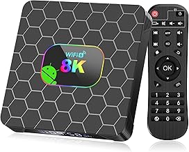 Android 14 TV Box 4GB RAM 64GB ROM, Android Box 2026 4K 6K 8K WiFi6 Quad-Core RK3528 Smart Box for TV with 2.4G 5.8G Dual WiFi 100M Ethernet Bluetooth 5.0 USB 3.0