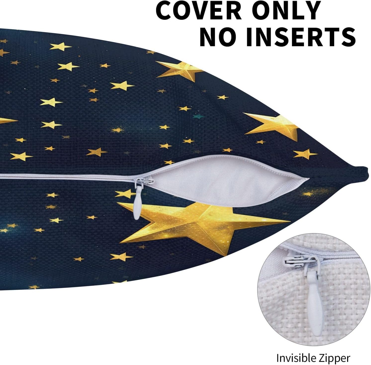 Stars Eastern Pattern Imitation Linen Pillowcase -2 Sets, Fashionable Home Decoration, Used for Sofas, Gardens, beds