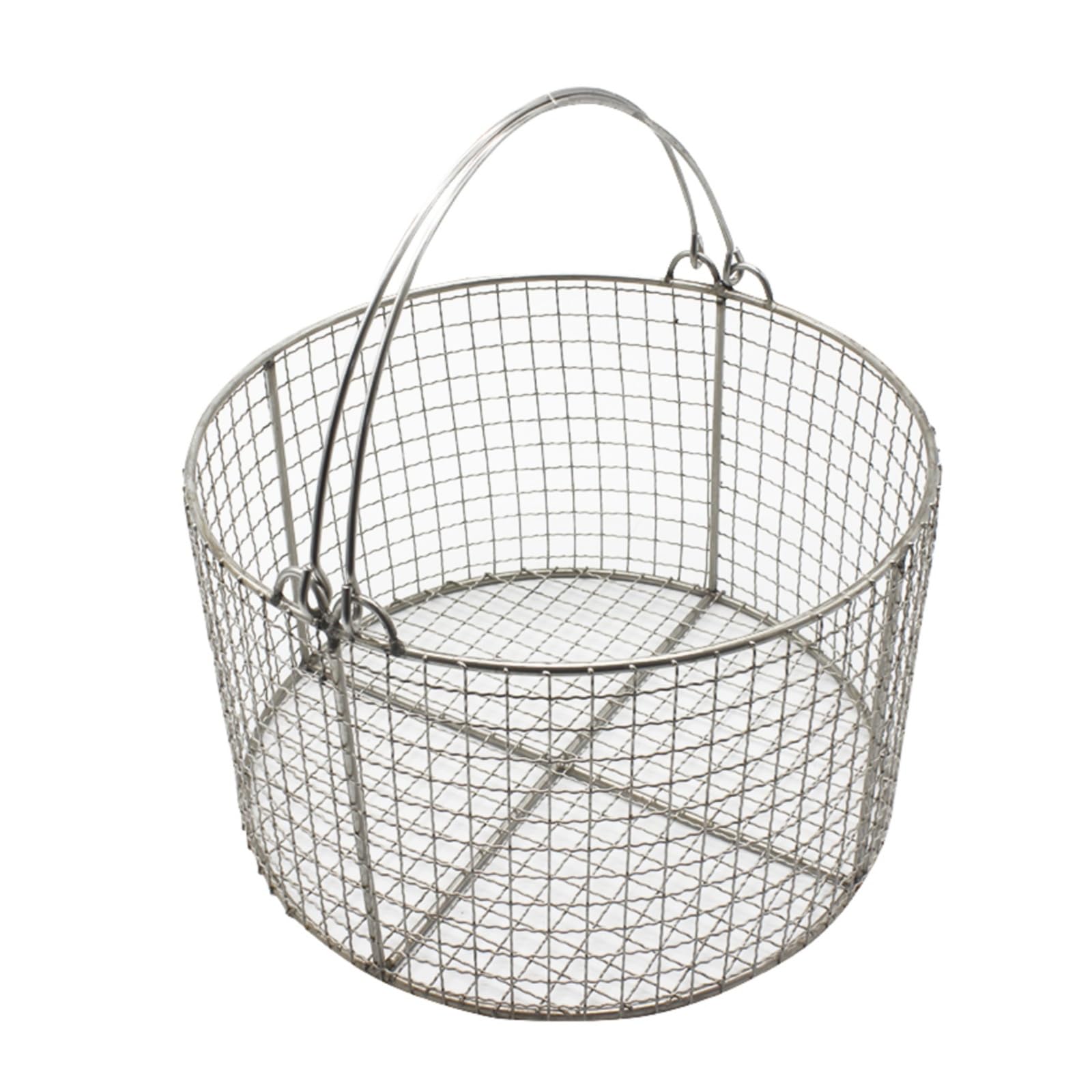Edelstahl-Sterilisationskorb, runde Instrumenten-Reinigungsschale, Netz-Design für Labors und Zahnkliniken, 40 x 30 cm