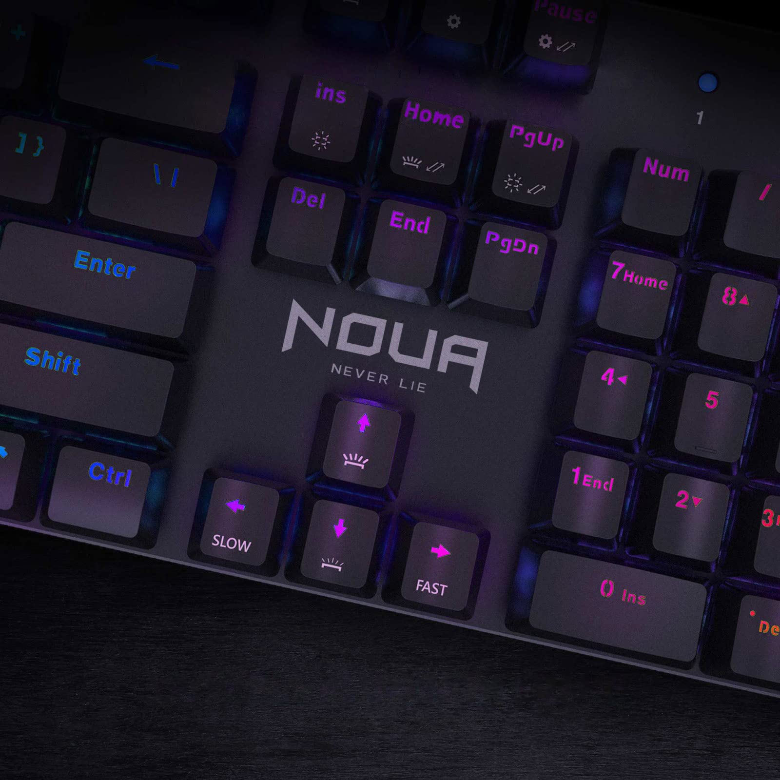 Noua Raid Tastiera Meccanica Gaming Switch Ottici RGB ITA 105 Tasti | Anti-ghosting, USB, 12 Tasti Multimediali, Retroilluminazione RGB Software, Antiscivolo