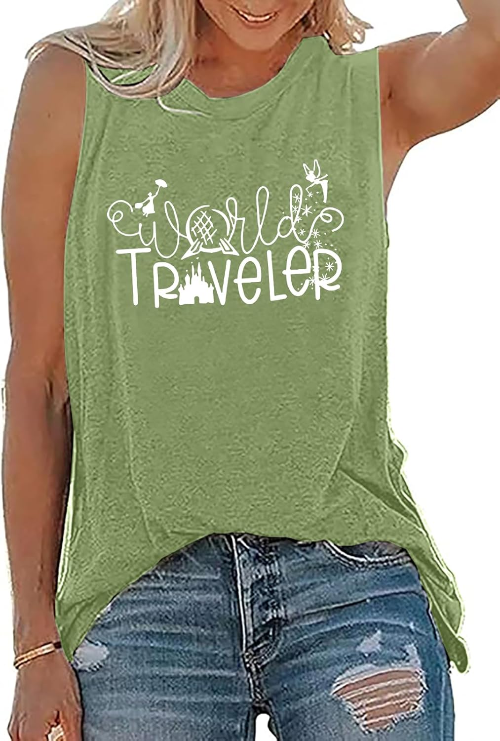 Magic Castle Tank Top Women Happiest Place On Earth Graphic Sleeveless Summer Holiday Vacation Trip Tops Shirts - Image 2