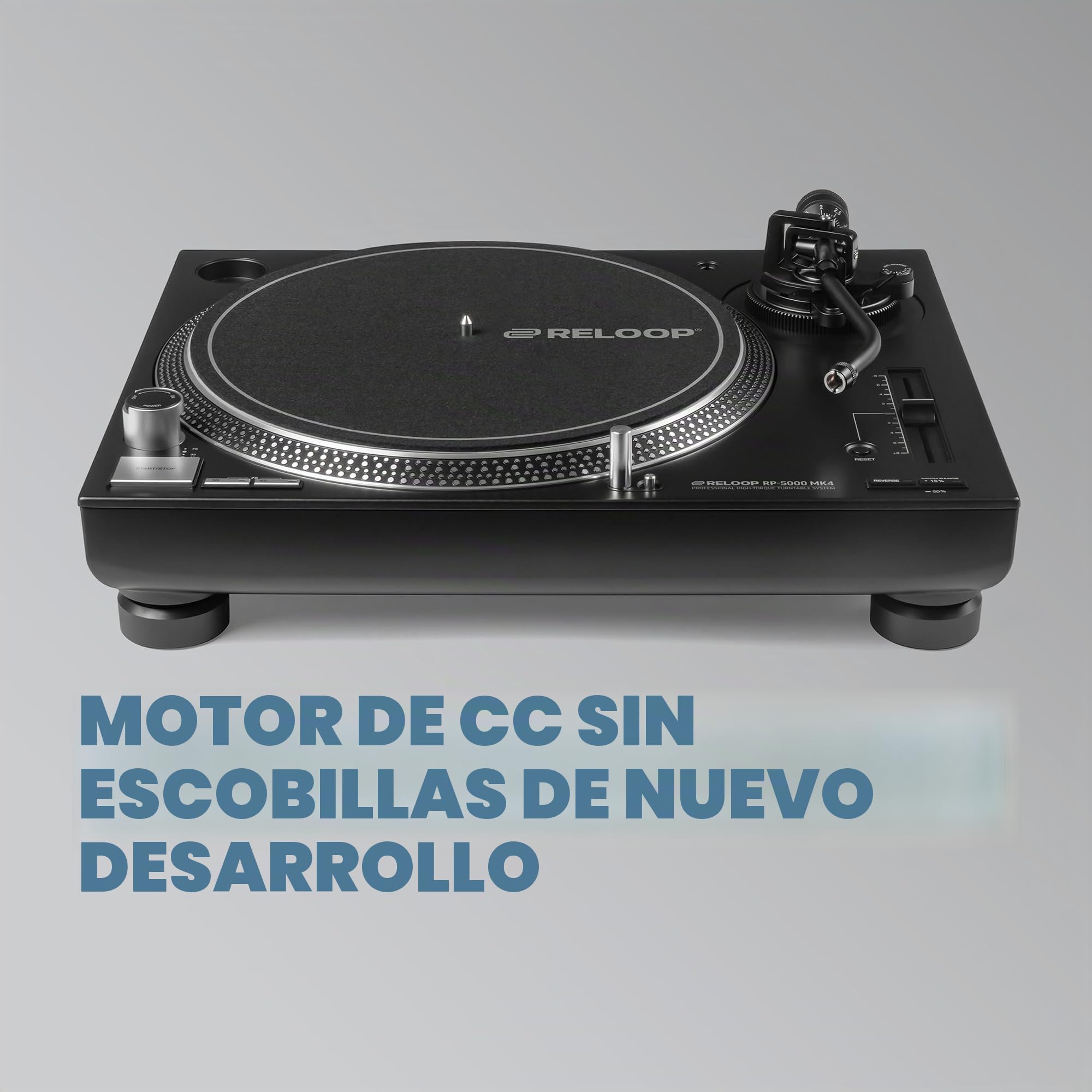 Reloop RP-5000 MK4 - Tocadiscos High-Torque Next Evolution de accionamiento Directo, diseñado para Uso Profesional y de Alta Durabilidad
