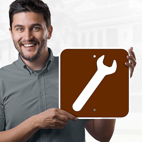 Miniatura 2 de Mechanic Graphic Sign, 12x12 Inches, Rust Free .040 Aluminum, Fade Resistant, Made in USA by My Sign Center