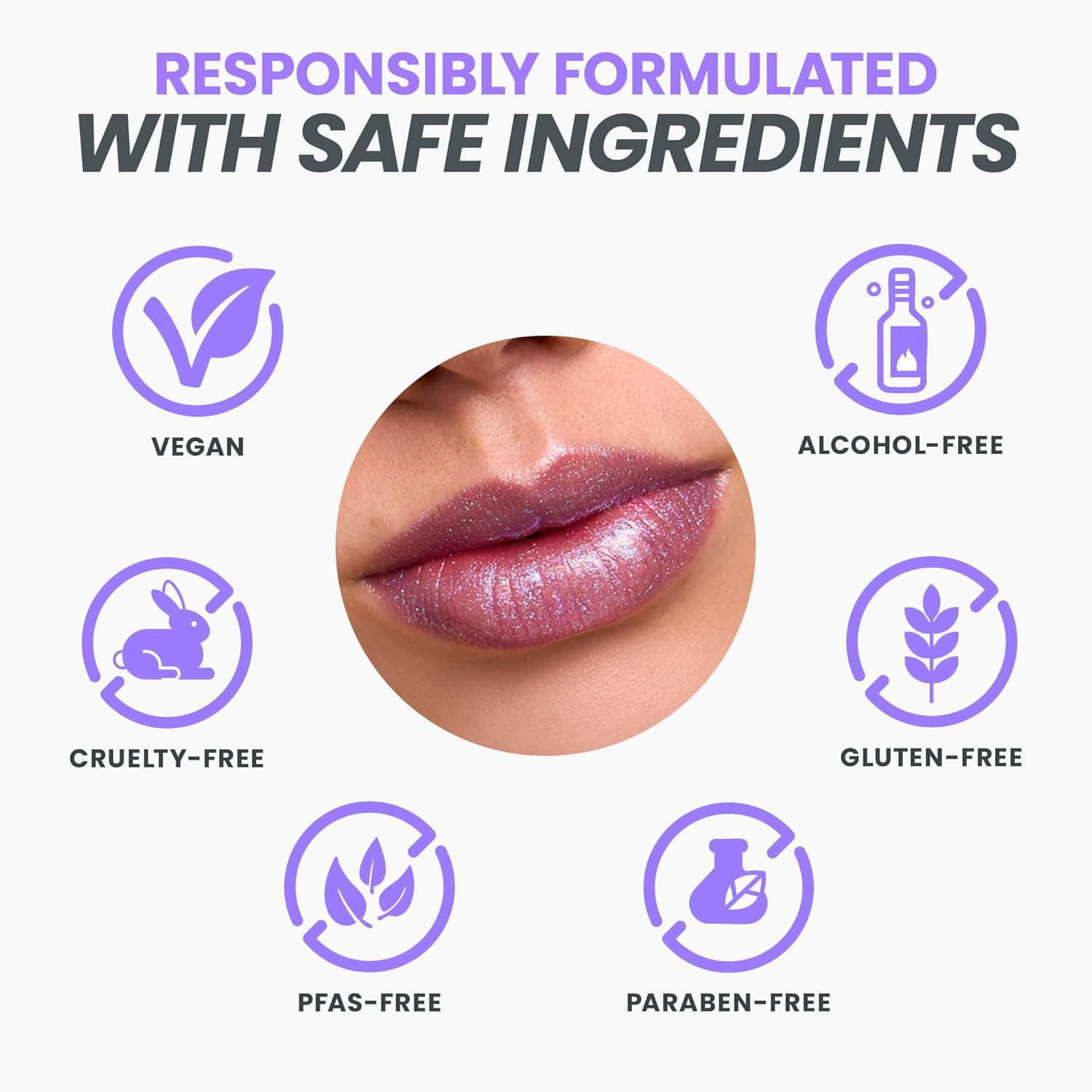 Wonderskin Lip Gloss Blading Top Gloss, Hydrating and High Shine Finish Lip Makeup (Blue Glitter) - Image 6