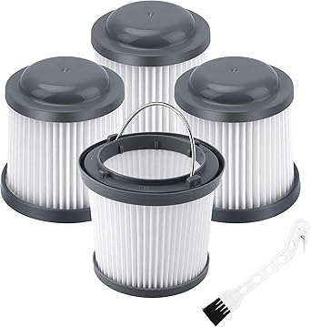 4 Pack Replacement Filter for Black and Decker Pivot Handheld Vacuums BDH2000PL, PVF110, PHV1210, PHV1810, BDH2020FLFH, BDH1620FLFH, PHV1410 Pivot Vac Filter LUXRILIX