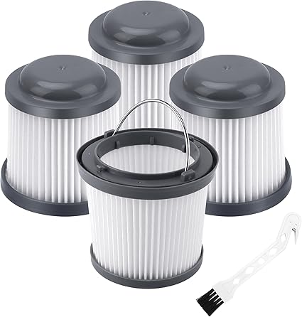 4 Pack Replacement Filter for Black and Decker Pivot Handheld Vacuums BDH2000PL, PVF110, PHV1210, PHV1810, BDH2020FLFH, BDH1620FLFH, PHV1410 Pivot Vac Filter LUXRILIX