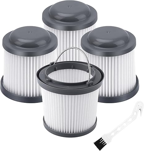 4 Pack Replacement Filter for Black and Decker Pivot Handheld Vacuums BDH2000PL, PVF110, PHV1210, PHV1810, BDH2020FLFH, BDH1620FLFH, PHV1410 Pivot Vac Filter LUXRILIX