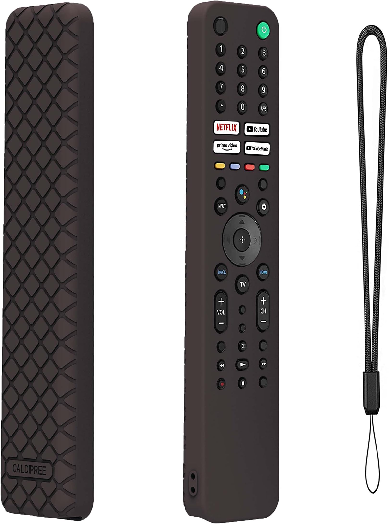 Silicone Remote Cover Case Pouch Compatible for RMF-TX520P Remote Case for Sony Smart Tv Voice Remote with Remote Loop (Black)