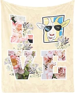 Manta de cabra, suave, mullida y cálida, manta de tamaño individual de 60 x 80 pulgadas para cama, sofá y sala de estar, regalos estéticos coloridos para niñas y niños