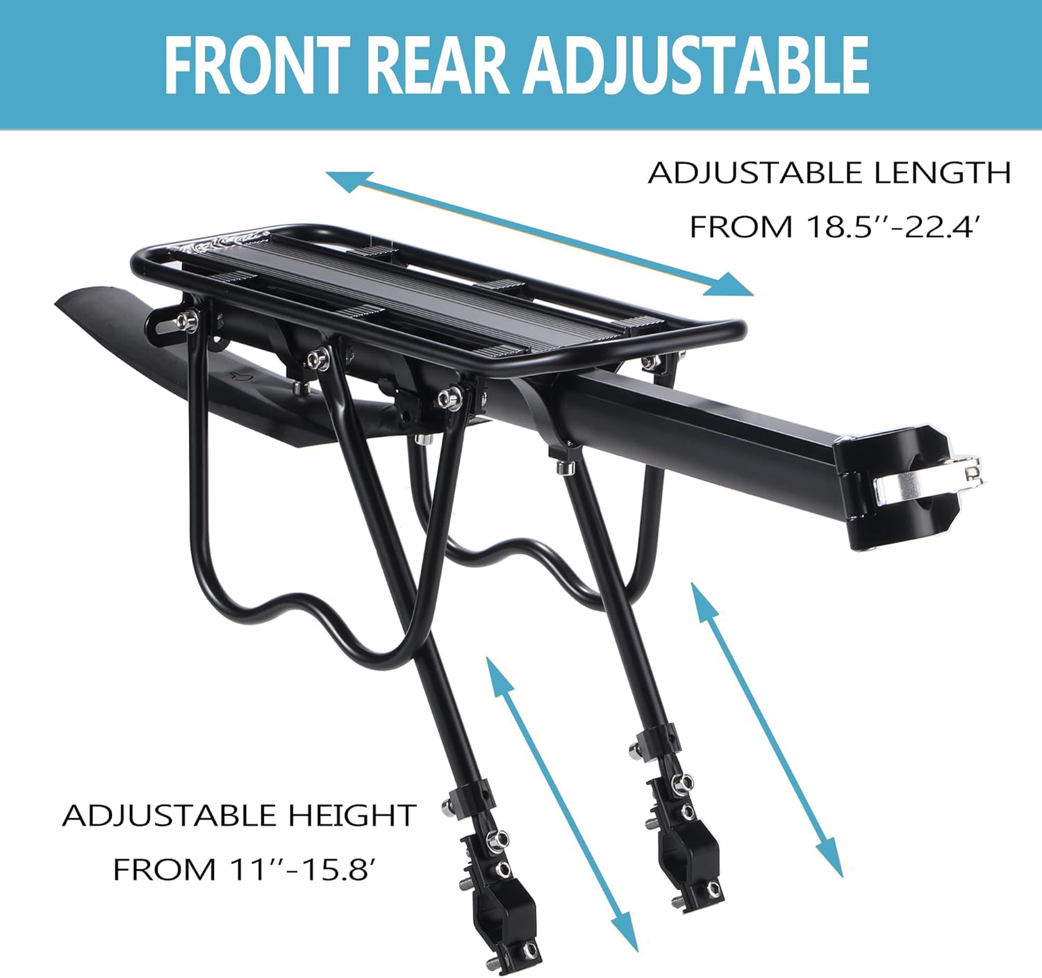 Rear Bike Rack,Bike Cargo Rack w/Fender Large Size Reflective,Quick Release Mountain Road Bicycle Rear Racks,Universal Bike Luggage Rack,Large Capacity Bike Pannier Rack,YONTUO Rear Bike Rack,Bike Cargo Rack w/Fender Large Size Reflective,Quick Release Mountain Road Bicycle Rear Racks,Universal Bike Luggage Rack,Large Capacity Bike Pannier Rack,YONTUO