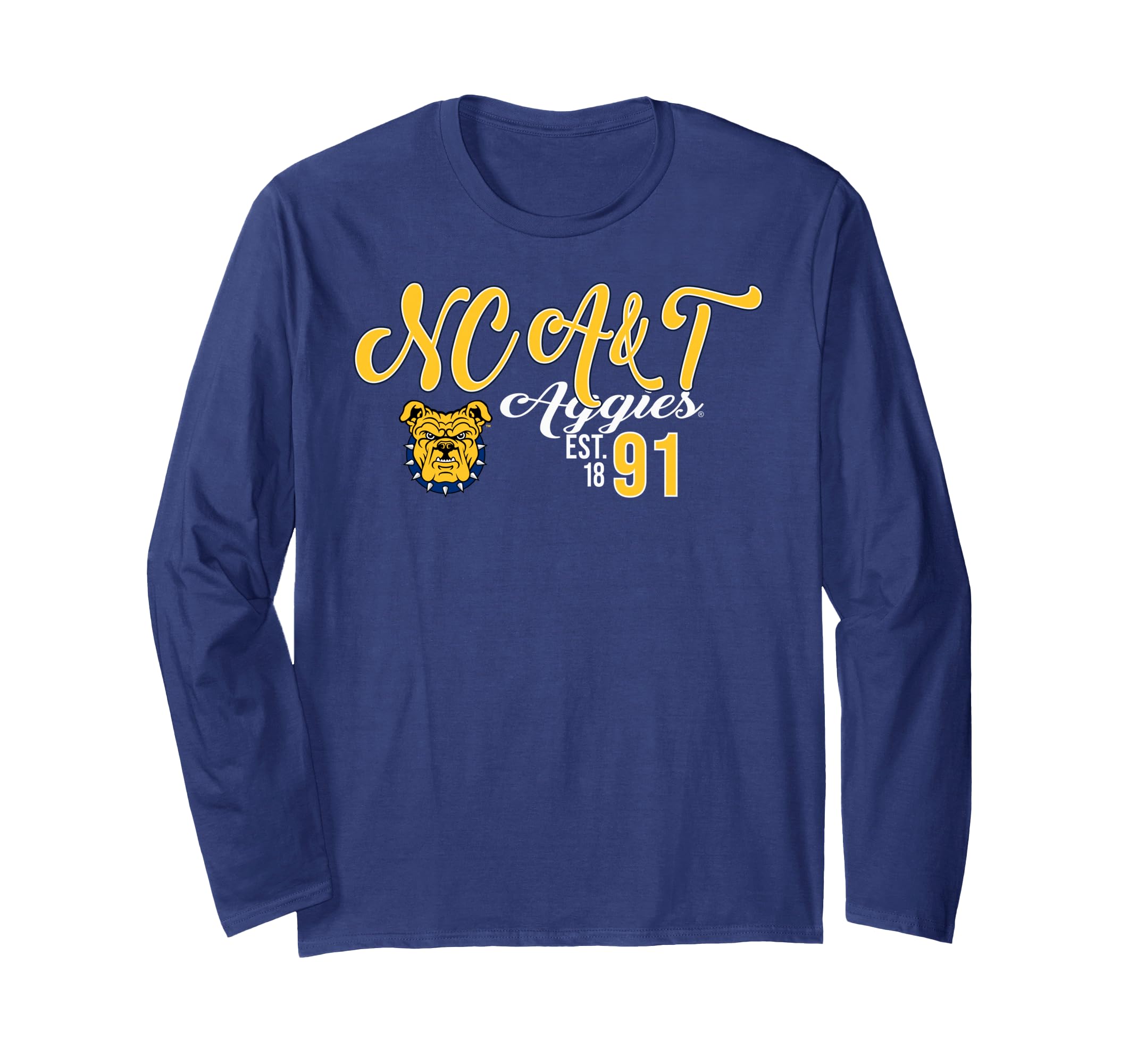 North Carolina A&T Aggies HBCU Est 1891 Navy Long Sleeve T-Shirt
