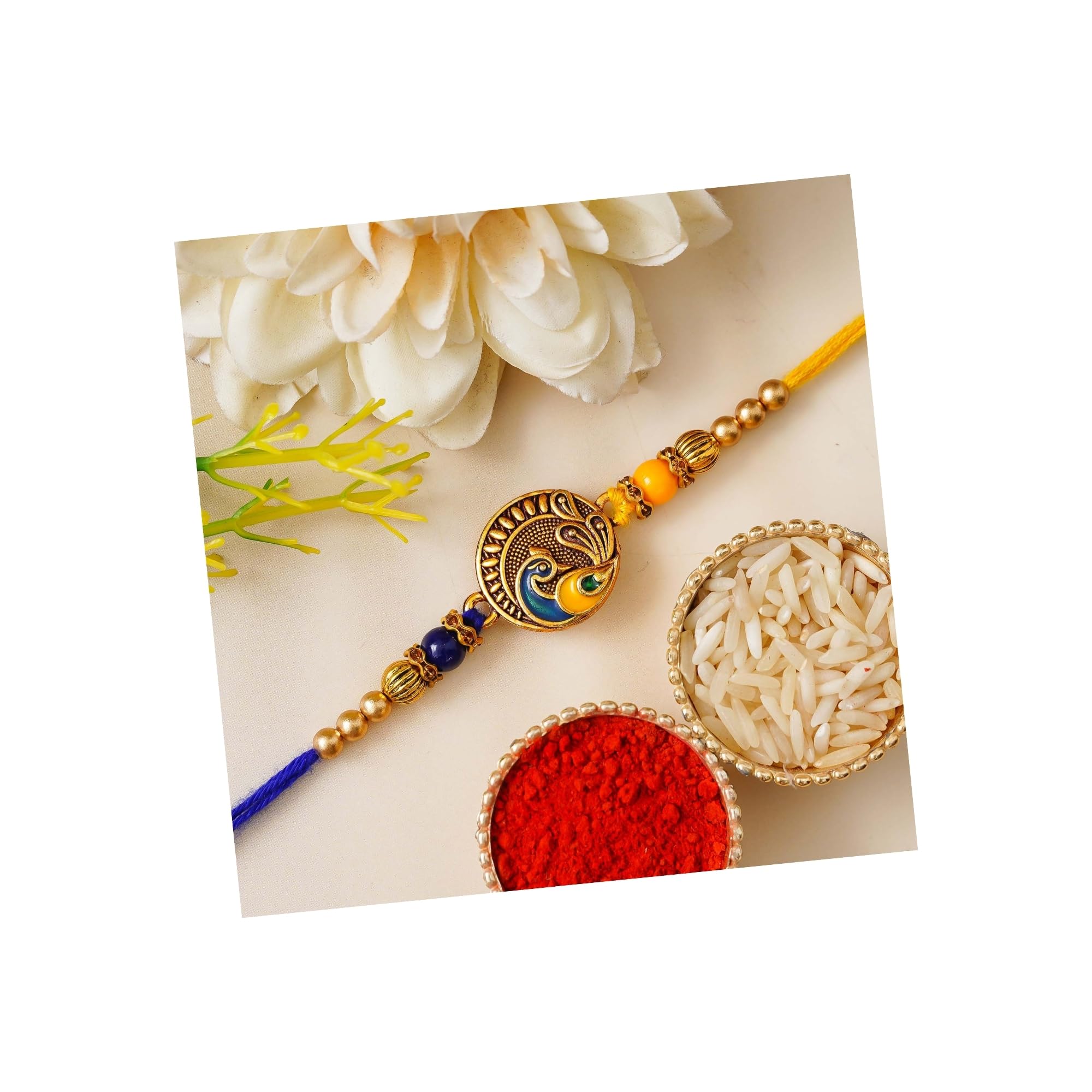 eCraftIndia Peacock Designer Rakhi for Brother with Roli Chawal Pack (B0D4QVNP18) Amazon Price History, Amazon Price Tracker