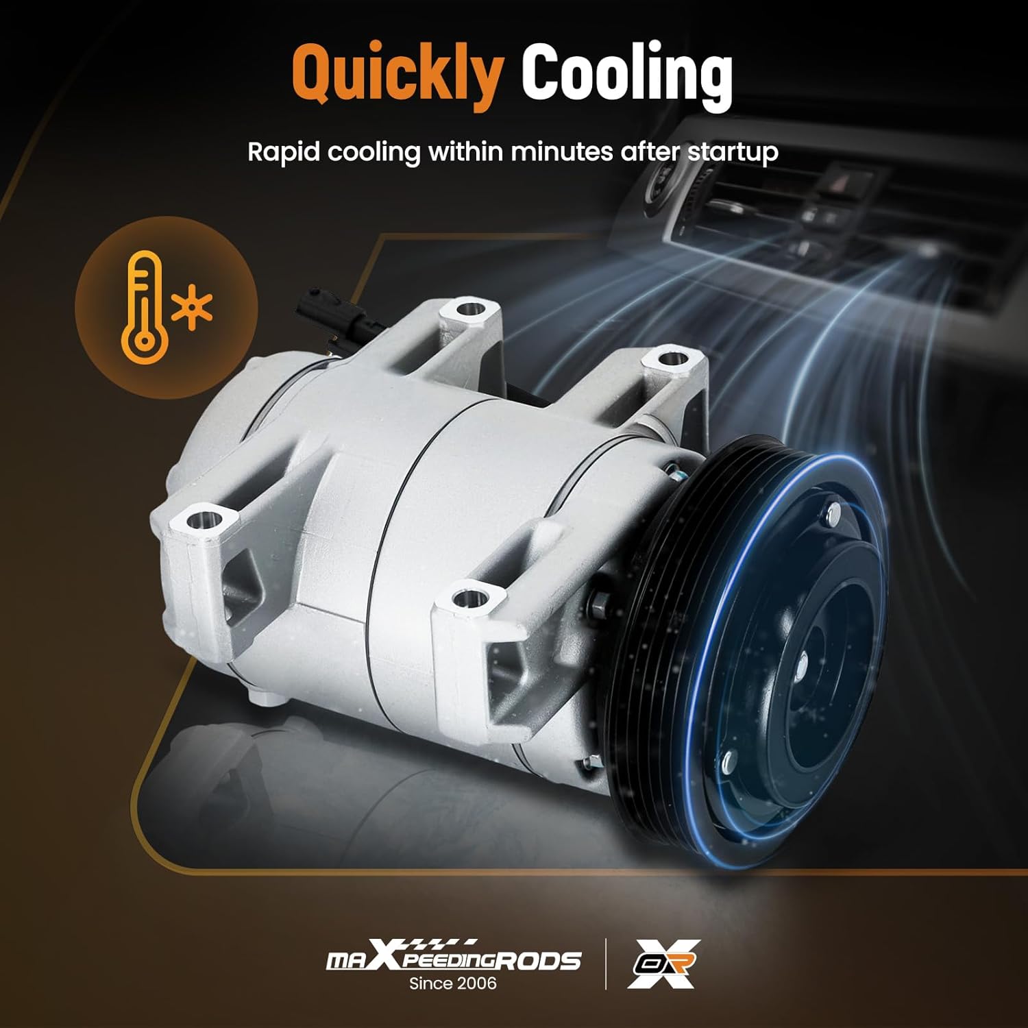 maXpeedingrods Air Conditioner Compressor AC Compressor with Clutch for Nissan Rogue 2.5L 2008-2013, Rogue Select 2014-2015 L4 2.5L Replaces CO11200C