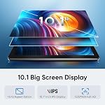 Tablet 10 inch Android 15 Tablets, Tablette with case, 18 GB RAM 128 GB ROM 1 TB Expand, Octa-Core, 6000mAh 1280x800 IPS HD, 5G WiFi, GPS, Widevine L1, 5MP+8MP Dual Camera