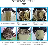 Vista 6 de Hamaca de camping LFL con mosquitera, hamaca portátil con red, hamaca de columpio para 1 y 2 personas al aire libre, material de paracaídas