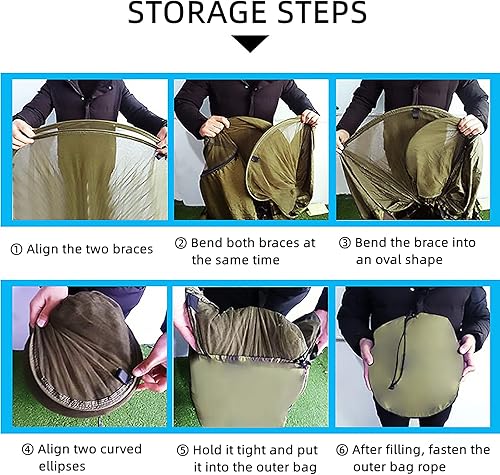 Miniatura 6 de LFL Hamaca de camping con mosquitero, hamacas con correas de árbol de 13 pies y mosquetones, hamaca portátil automática de apertura rápida para