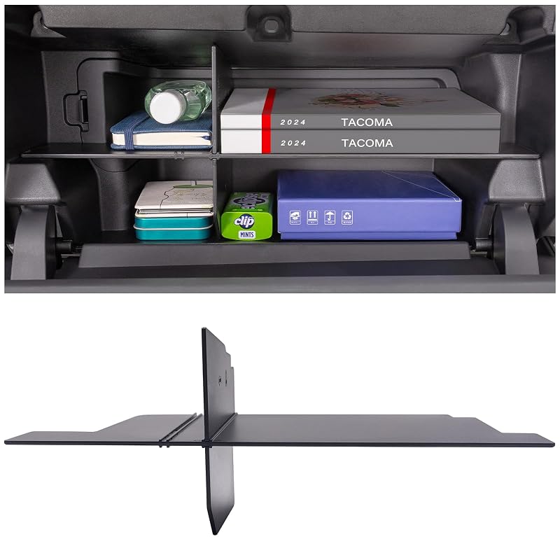 Organizador Divisor para Porta-Luvas JKCOVER Compatível com Toyota Tacoma 2024, 2025 e 2026, 4 Compartimentos