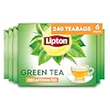 Lipton Decaf Green Tea Bags, Unsweetened Iced or Hot Tea Bags, 240 Total Tea Bags (40ct - Pack of 6)