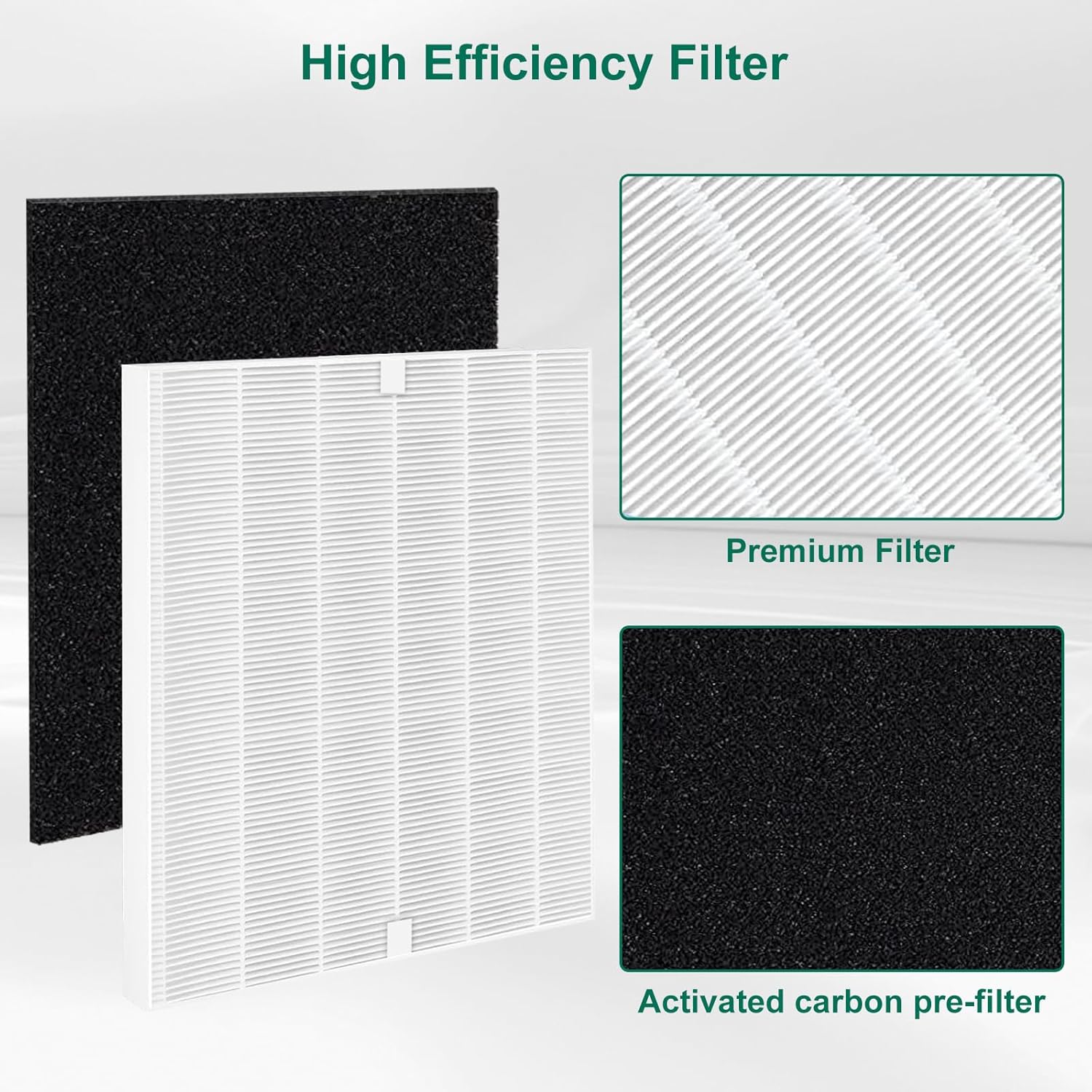 AP-1512HH Replacement Filter Compatible with Coway Airmega AP-1512HH and Airmega 200M air Puri-Fier, AP-1512HH-FP, AP-1518R, AP-1519P, 4 Filter, 4 Carbon Filters, Compared to Part #3304899 - Image 4